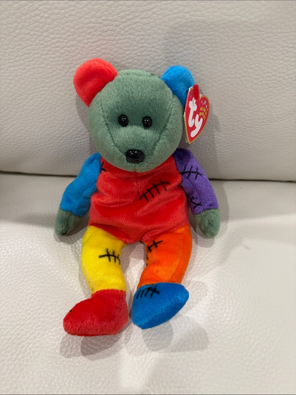 Ty Frankenteddy Rainbow Teddy Bear Plush - Multicolor